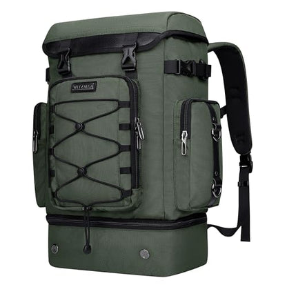 WITZMAN Travel Backpack for Men Women Carry on Bags for Airline Approved Convertible Duffle Luggage Backpack Shoe Compartment（B691 Light Green） - color: Green New