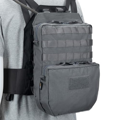 EXCELLENT ELITE SPANKER Tactical MOLLE Hydration Pack for 3L Hydration Water Bladder Molle Vest Accessory - color: Grey