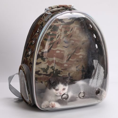 Expandable Cat Carrier Backpack with Bubble Window, Camo - color: Camo