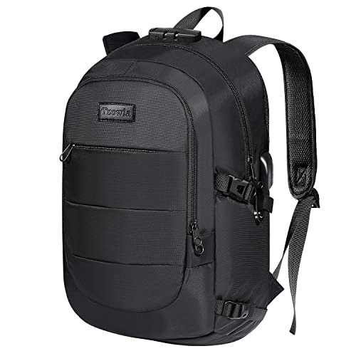 Tzowla 35 Liter Anti Theft Backpack with Giant Tumbler Holder Pocket and Lock,15.6 Inch Laptop Backpack - color: A-black, size: 35 l 15.6 inch
