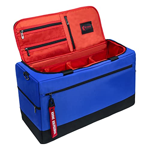 Sneaker Bag for Travel/Sneakerhead gift/Outdoor Sports Bag/Gym Bag /, A Multi-functional Travel Duffel Bag with 3 Adjustable Dividers, & Shoulder Strap,Made of Nylon, by Krone Kalpasmos-classic - color: Blue