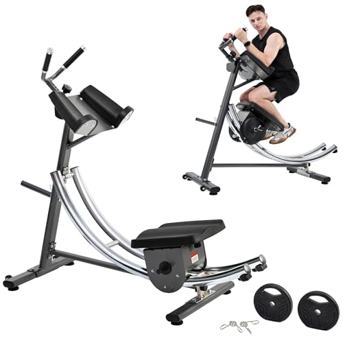 2025 Abdominal Exercise Machine for Commercial Use, Side Shaper Ab Machine Exercise Equipment, Foldable Abdominal Crunch Coaster for Home Use (Large,Black)