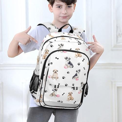 ALAZA Puppy Dog Paw Prints Animal Laptop Backpack Purse for Women Men Travel Bag Casual Daypack with Compartment & Multiple Pockets - color: Dog