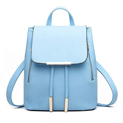 Pahajim Womens Trendy Backpack Purses PU Leather Travel Rucksack for Ladies Cute Daypacks Bags - color: Light Blue