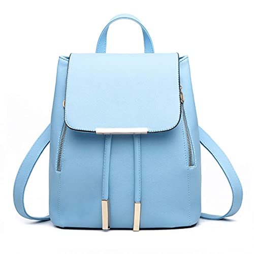 Pahajim Womens Trendy Backpack Purses PU Leather Travel Rucksack for Ladies Cute Daypacks Bags - color: Light Blue