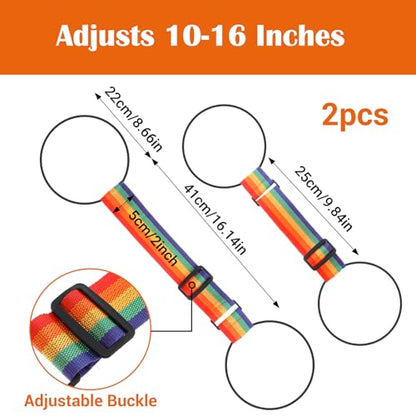 2PC Luggage Straps Bag Bungee, Multi Use Strong Adjustable Luggage Connector Straps Flexible Elastic Fastening Bag Strap Travel Accessories to Connect Two Suitcases