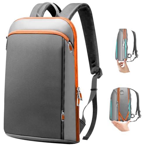 ZINZ Slim and Expandable 15 15.6 16 Inch Laptop Backpack Anti Theft Business Travel Notebook Bag with USB, Multipurpose Large Capacity Daypack for Men & Women,G01OG01 - color: G01og01