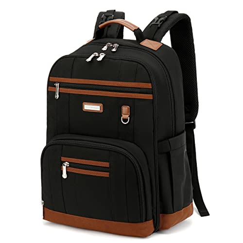 Diaper Bag Backpack, Large Baby Nappy Bags with Portable Changing Pad for Boys and GirlsMultifunction Travel Baby Bag for Moms Dads, Shower Gifts Waterproof and Stylish，Black - color: Black
