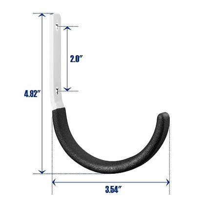 GeeWatom Heavy Duty Steel Garage Hooks,Garage Storage Utility Hooks,Heavy Duty Garage Garden Tool Organizer,Steel Wall Mount Hooks, Garden Hose Hanger, Small U Hooks (Black 6 Pack) - color: Black 6 Pack