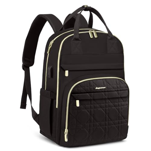bagswan Laptop Backpack for Women Teen Girls: 15.6 inch School Backpack with USB Charger Waterproof College Bookbag Casual Daypack Computer Backpack for Work Travel Backpacks for Teacher Nurse Black - color: 54-black, size: 15.6 Inch