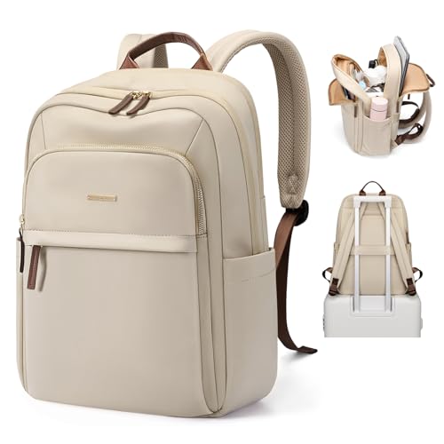 Hiking Travel Backpack for Women Casual Business Weekender Multilayer Laptop Bag,16 Inch,Apricot - color: A-apricot, size: 16 Inch