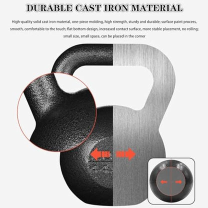 Kettlebell Weights Gym Solid Cast Iron Kettle Bells, Men's Strength Training Dumbbell, Push-ups/Swings/Rowing, Weight Loss Equipment(24kg)
