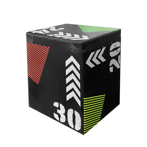 Plyometric Jump Box, 3-in-1 Workout Jumping Boxes, 16/20/24 Inch Platform & Jumping Box with Non-Slip Base