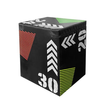 Plyometric Jump Box, 3-in-1 Workout Jumping Boxes, 16/20/24 Inch Platform & Jumping Box with Non-Slip Base