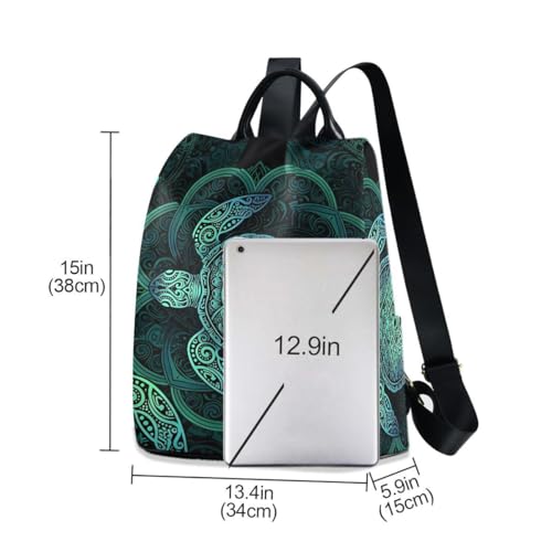 ALAZA Sea Turtlelotuses Mandala Boho Outdoor Backpack Bags for Woman Ladies - color: Multi 9