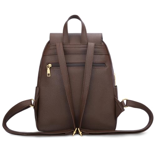 KKXIU Quilted Trendy Leather Backpack Purse for Women and Ladies Shoulder Travel Daypacks Bags (Coffee) - color: Coffee, style: Backpack
