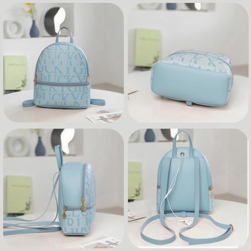 Mini Womens Backpack, Small Travel Backpack, Stylish Daypack Purse Handbag Small Casual Daily Travel Bag, Womens Gifts for Work Travel Daily, Blue