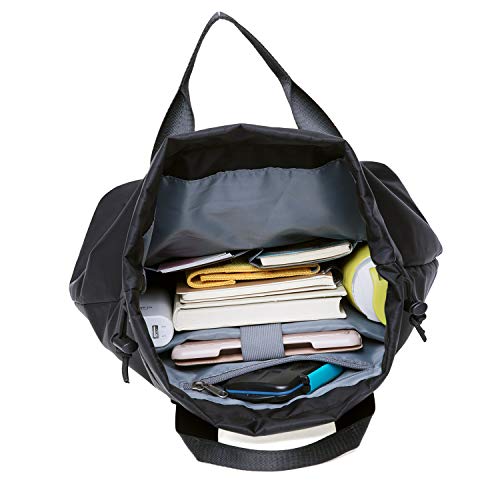 KAUKKO Drawstring Sports Backpack Gym Yoga Bag Shoulder Rucksack for Men and Women BLACK,19.09L - color: H02-2-black