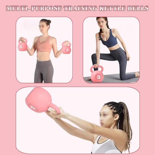 Kettlebell Weights Women's Fitness Shaping Kettle Ball, Home Strength Training Equipment, No Damage to The Floor, Slimming Arms/Swinging/Squatting(Yellow,5LB)