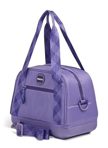 Igloo Tag Along 12-Can Satchel Cooler | Insulated Cooler Bag with Sturdy EVA Base - color: Dusted Grape, style: Satchel 12-Can