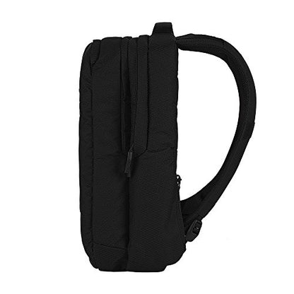 Incase City Backpack - 24L Main Storage Compartment with 16" Faux Fur Laptop Pocket, Quick Access Pocket, Everyday Tech Pack (Diamond Ripstop Black) - color: Diamond Ripstop Black