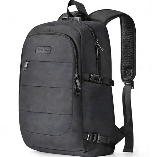 Tzowla Travel Laptop Backpack Water Resistant Anti-Theft Bag with Giant Tumbler Holder Pocket and Lock 15.6 Inch Computer Business Backpacks for Women Men Work College,Casual Daypack(Black) - color: A-black, size: Standard 15.6inch