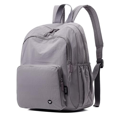 Small Nylon Backpack Mini Casual Daypack Lightweight Backpack for Women Travel Purse (Grey purple) - color: Grey Purple
