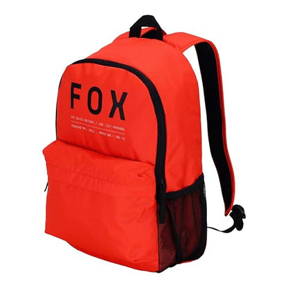 Fox Racing Clean Up Backpack, Slim Everyday School & Street Bag with Laptop Sleeve, Water Bottle Pocket & Adjustable Straps, Fluorescent Red - color: Fluorescent Red