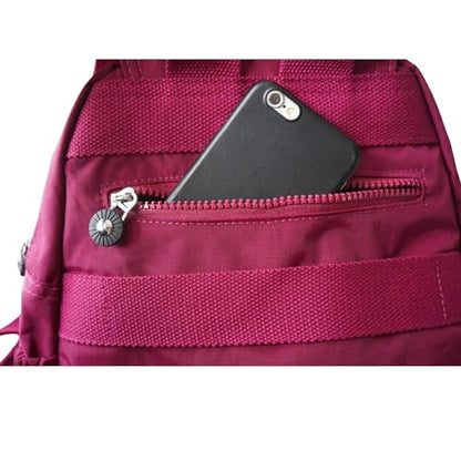 Fadsace Women's Casual Backpack, Lightweight Nylon Daypack, Travel Mini Shoulder Bag (Roseo) - color: Roseo
