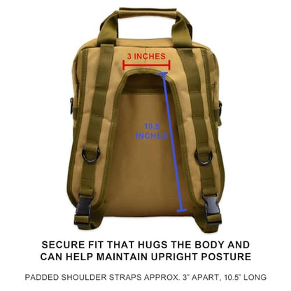 TORCH MOLLE Urban Commuter Backpack Laptop Bag Rucksack for Hiking Cycling Crossfit Light Rucking EDC Gear V2 (Desert) - color: Desert