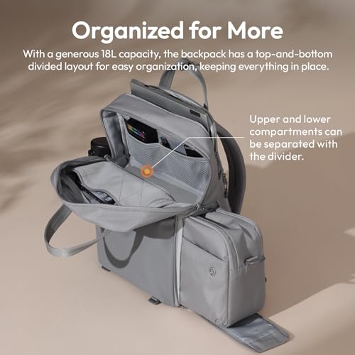 ULANZI F08 Camera Bag Lightweight, Professional Splash-proof Photography Camera Case Travel for Photographers Unisex Drone DSLR Mirrorless Camera Lens Tripod Holder 16'' Laptop-18L