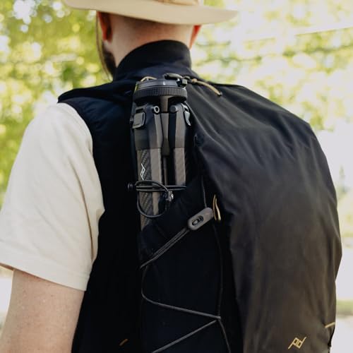 Peak Design Outdoor Backpack 18L, Black, Compact and Lightweight Frameless Daypack, 270-Degree Rear Zip, Ideal for Day Hikes, Hydration, Camera Carry & Commuting, Versatile Backpack for Men and Women - color: Black