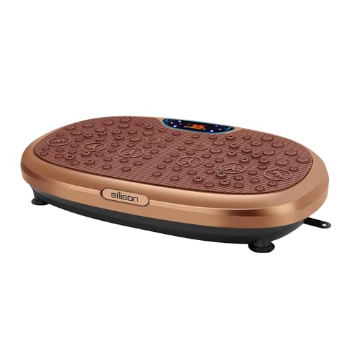 EILISON FitMaxx 3D XL Vibration Plate Exercise Machine - Whole Body Workout Vibration Platform w/Loop Bands - Lymphatic Drainage Machine for Weight Loss, Shaping, Recovery