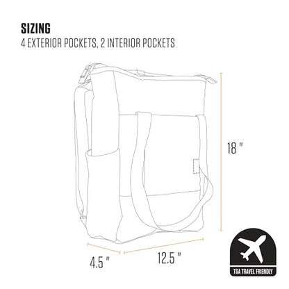 Carhartt Classic Convertible Backpack Tote, Durable Water Repellent Material W/ 17" Laptop Sleeve, Black - color: Black