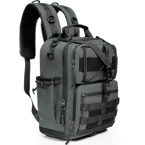 NICGID Sling Bags Chest Shoulder Backpacks, 13.3'' 14.1'' 15.6''Laptop Backpack Crossbody Messenger Bag Travel Outdoor (Grey-059, 14.1 Inch) - color: Grey-059, size: 14.1 inch