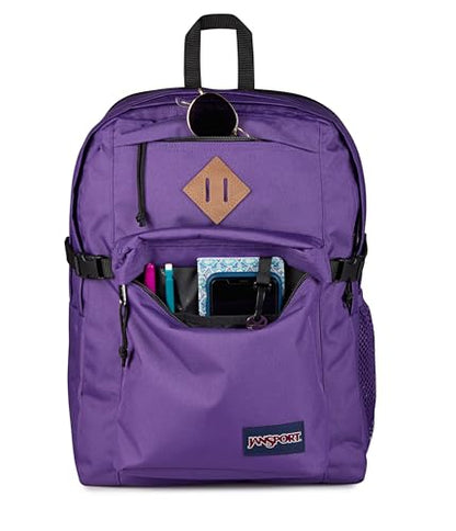 JanSport Main Campus Backpack - Travel or Work backpack w 15-Inch Laptop Sleeve and Dual Water Bottle Pockets, Grape Jelly - color: Grape Jelly