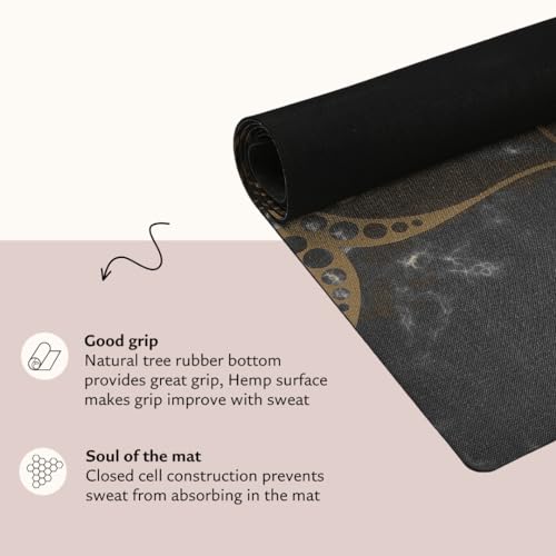 Shakti Warrior Pro Hemp Mat - Artist Designed, Premium Printed Eco-Friendly Non-Slip mat, Great for Regular & Hot Yoga, Pilates, Workouts 72 inch x 24 inch x 3mm Thick - color: Sahasrara