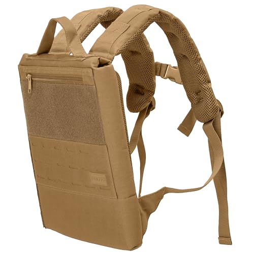 Polyfit Rucking Backpack 2.0 - Weighted Ruck Pack for Weight Plates - Patent Pending Side-Loading Rucksack for Walking, Running, Rucking, Strength and Endurance Training - Tan - color: Tan
