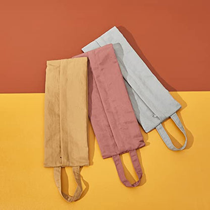 Kissvian Travel Packing Organizers 3 Pieces Water Resistant Washed Cloth Luggage Pouches Small Stuff Sacks for Socks Panties Cosmetics Accessory Bags with Grab Handle - color: Mix