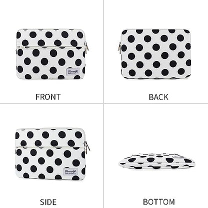 Canvaslife Waterproof 13-Inch Laptop Sleeve with Pocket for 13.3-Inch Laptop and MacBook Air/Pro 13 (Black Dot Pattern) - color: New Black Dot, size: 13 inch/13.3 inch