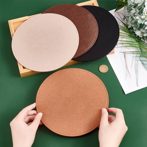 PH PandaHall 4 Colors Felt Bag Base Shaper, 7.9 inch Round Handbag Bottom Insert Stabilizer Purse Organizer Insert Bag Liner Board - size: 7.9 inch