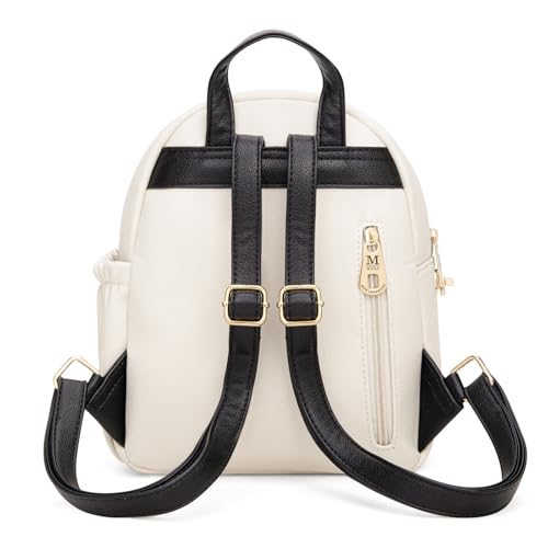 Montana West Mini Backpack Purse for Women Anti Theft Backpacks with Secured Zipper and Tassel - color: Mini Beige & Black