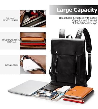 KingTo Anti Theft Laptop Backpack for Men Women, Lightweight Travel Bag | Lightweight business backpack, laptop storage and anti-theft travel styling support commute, campus and daily trips - color: Black