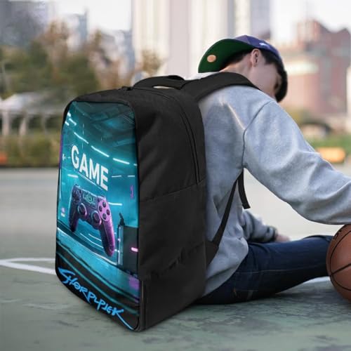 Basketball Backpack With Separate Ball Compartment And Shoes Fit Basketball Volleyball Football - color: Cyberpunk Game