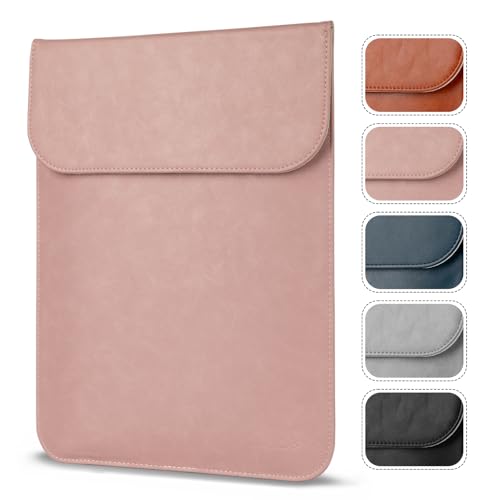 Allinside 13-13.3 inch Laptop Sleeve Case for MacBook Pro 14 2021-2026/MacBook Air 13 2010-2017/MacBook Pro 13 2010-2015, Waterproof PU Leather Laptop Sleeve Bag Protective Vertical Case Cover, Pink - color: Pink, size: 13-13.3 in for Old Macbook Air/Pro