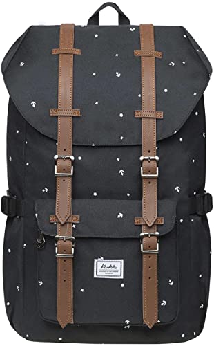 KAUKKO Laptop Outdoor Backpack Traveling Daypack Hiking Rucksack Large Capacity Bag Fits 15.6"(5-12-BLACK) - color: P12-black