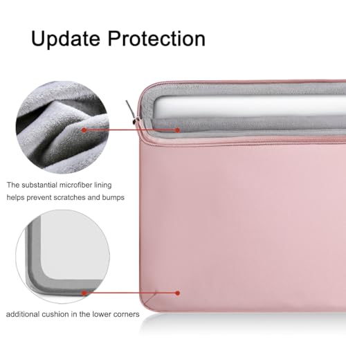 Voova Laptop Sleeve Case 15.6 16 Inch with Handle, 360° Protective Waterproof Slim Computer Bag Cover Compatible with MacBook Pro M2/M3/M4 16, HP Acer Lenovo Yoga ThinkPad Asus Laptop, Women, Pink - color: Sakura Pink, size: 15.6-16 Inch