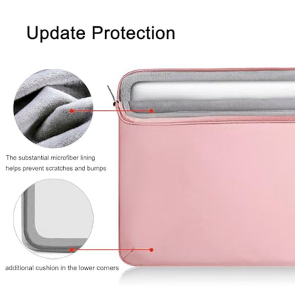 Voova Laptop Sleeve Case 15.6 16 Inch with Handle, 360° Protective Waterproof Slim Computer Bag Cover Compatible with MacBook Pro M2/M3/M4 16, HP Acer Lenovo Yoga ThinkPad Asus Laptop, Women, Pink - color: Sakura Pink, size: 15.6-16 Inch