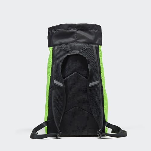 Pander Drawstring Backpack with Adjustable Shoulder Straps, Slim Gym Cinch Sack with Side Zipper Pocket, Machine Washable Polyester Daypack for Travel & Workout, Green - color: Green