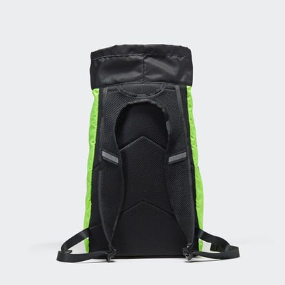 Pander Drawstring Backpack with Adjustable Shoulder Straps, Slim Gym Cinch Sack with Side Zipper Pocket, Machine Washable Polyester Daypack for Travel & Workout, Green - color: Green